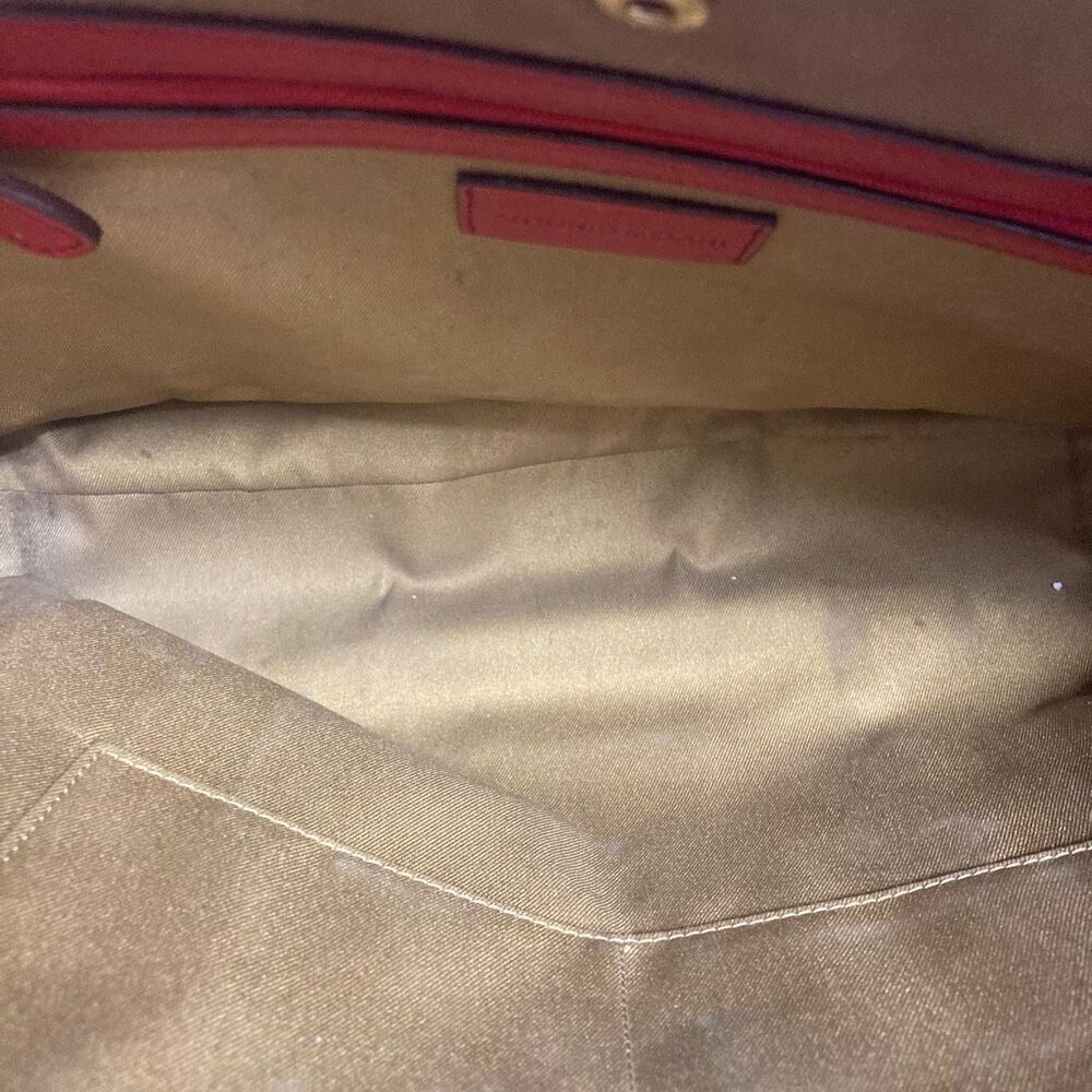 ANTONIO MELANI Women’s Red Leather‎ Tote Handbag Work Computer Bag 13.5X5X11.5 - Picture 11 of 12